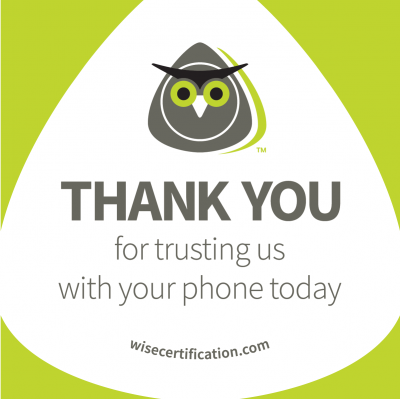 WISE Certification Door Decal Retail Stores WISE Certification Door Decal Retail Stores